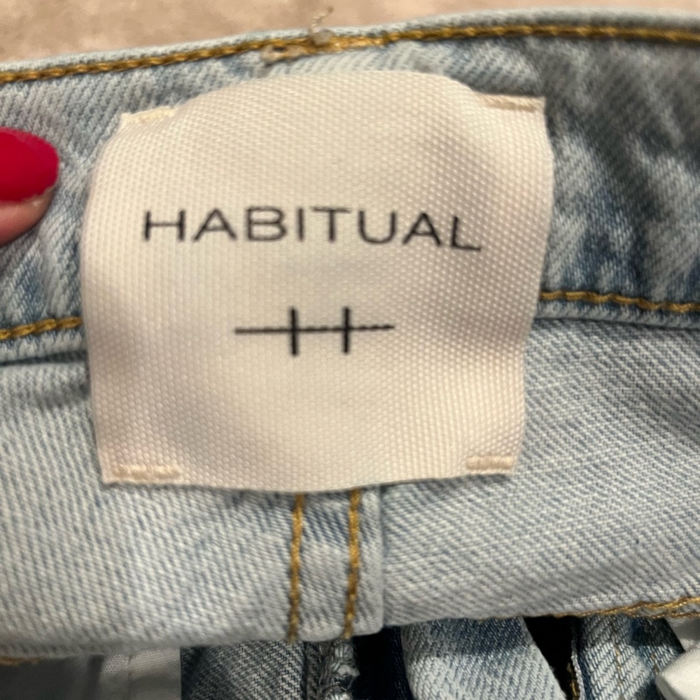 Habitual wide leg jeans distressed light wash size 25 - Picture 2 of 11